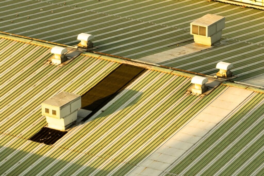 roof coating on commercial building